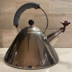 Alessi Michael Graves 9093 Tea Kettle w/Whistling Bird in Stainless Steel